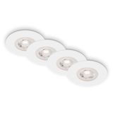 LED recessed spots, white, 4xLED-platine/4,9W