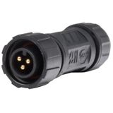 Fork with union nut M12, 3-pin,