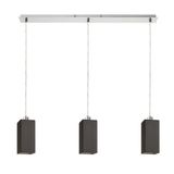 LIZ III 80 pendant black glass/matt nickel 230V LED E27 3x15W