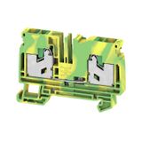 PE terminal, SNAP IN, Green/yellow, 6 mm², 1000 V, Number of connectio