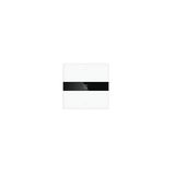 KNX pushbutton 2-fold, white glass surface