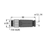 Field-Wireable Connector 7/8″ Male, Straight   BSV4140-0/16