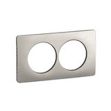 PLATE 2G 57MM SATIN ALUMINIUM