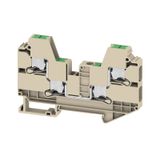 Feed-through terminal block, SNAP IN, dark beige, 6 mm², 41 A, 1000 V,
