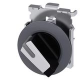 Toggle switch, illuminable, 30 mm, round, metal, matt, white