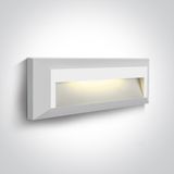 67388C/W/V WHITE WALL LIGHT 2W CCTV DARK LIGHT IP65 230V