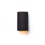 RON W 15/25 wall Polycotton black/golden foil 230V LED E27 15W