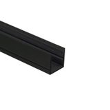 Attached aluminum profile PY 15x15mm without diffuser black 2m