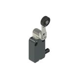 Modular prewired switch with adjustable straight metal revolving lever diam. 20 roller