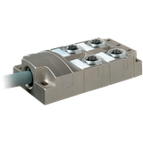 MVP-METALL, 4XM12, 5POLE, PRE-WIRED CABLE 10.0m PUR 8x0,5+3x1,0,