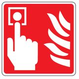 Fire sign - Al - Dimensions: 250x250 mm