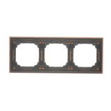 Two-way switch with LED backlight without symbol, 10AX, champagne matt