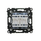 Double equipontential socket, (module), Simon 24, IP20/IP44, black matt