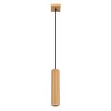 MODERN HANGING LAMP WITH CYLINDRICAL GOLD CARBON LAMP SHADE ON GU10