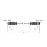 Industrial Ethernet/PROFINET Cable Connection Cable   RKSD-RKSD-4416-0.3M