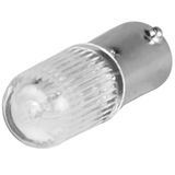 Green neon lamp BA9S, 400 V