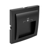 C PLATE DOUB USB CHARG TYPE A 20° OUTPUT BK