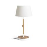 KEITH/ALVIS 24 table with USB white beech 230V LED E27 11W
