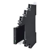 Slimline SSR 6mm, incl. socket, DC output MOSFET, 3A, Push-in terminals, 24V AC/DC G3RV5006H