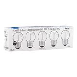 EcoPack 5pcs LED Filament G45 E27 0.6W Blue PC