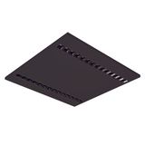 MODUS ES4000, recessed,  black body,  square A, modul 600, 2x black optic, lenses 80°, LED 830, driver 700mA