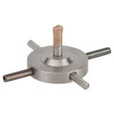 Drilling cross for dry core cutters and core edge sinkers 87 mm