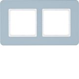 Frame, 2-fold, Berker Q.7, pebble grey, mat