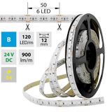 LED strip SMD5050 blue, 120LED/m, 28.8W/m, 900lm/m, IP54, DC 24V, 12mm, 5m