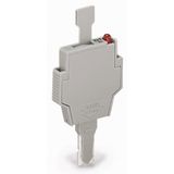 Fuse plug with pull-tab for miniature metric fuses 5 x 20 mm and 5 x 2