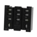 Socket, LY3 series, back-mounting, PCB terminals PT  1024R