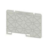 Partition plate (terminal), grey, Height: 95 mm, Width: 2 mm, V-0