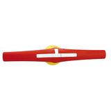 Door-coupling lever handle, padlockable. Red/yellow rotating type with screw fixing on door, 396mm/15.6”; □14mm/0.6”. IEC IP65
