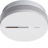 Smoke alarm with replaceable battery, 5-year backup, white