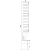 Distribution column 8 rows, 1 field, H=2010mm, ZSA201-1-V18 (ZSA201-1-V18)