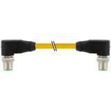 M12 male 90° / M12 male 90° D-cod. shielded PUR 1x4xAWG22 ye 2.5m