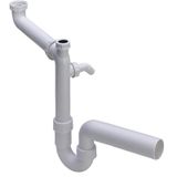 PVC siphon 11/2"x50 with washing machine connection, special model