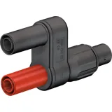 Adapter, BNC socket to 2 x 4 mm socket, black, CAT III, 67.9538-21