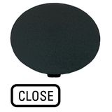 M22-XDP-S-GB2 Button plate, mushroom black, CLOSE
