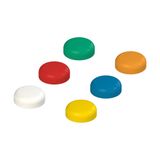 6 lenses for indicator lights, without marking, colours: white, red, green, yellow,  blue, orange