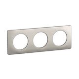 PLATE 3 GANG SATIN ALUMINIUM