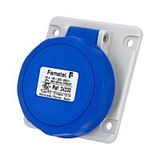 Socket 16/230V 3-pole IP67 built-in angled