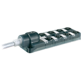 Exact12, 8xM12, 5-pole, moulded cable 1.0m PUR 16x0,5+3x1,0, UL/CSA
