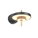 Keaton LED wall lamp matt black/brass