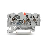 Component terminal block 3-conductor LED (red) gray