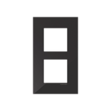 Frame 2-gang / 2+2-modules - Niessen logo - S - Tacteo Black