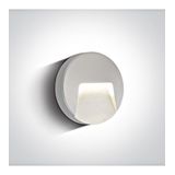 67414/W/V WHITE WALL LIGHT 3W CCTV DARK LIGHT IP65 230V