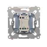 Light LED indicator red light, (module), champagne matt