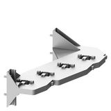 Vertical distribution busbar holder cascaded, 2x 30x10 mm