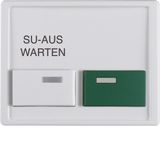 Centre plate w. green presence button/white acknowledge button, Arsys,