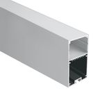 Alu Profile + PC opal cover, end caps, 2m, white